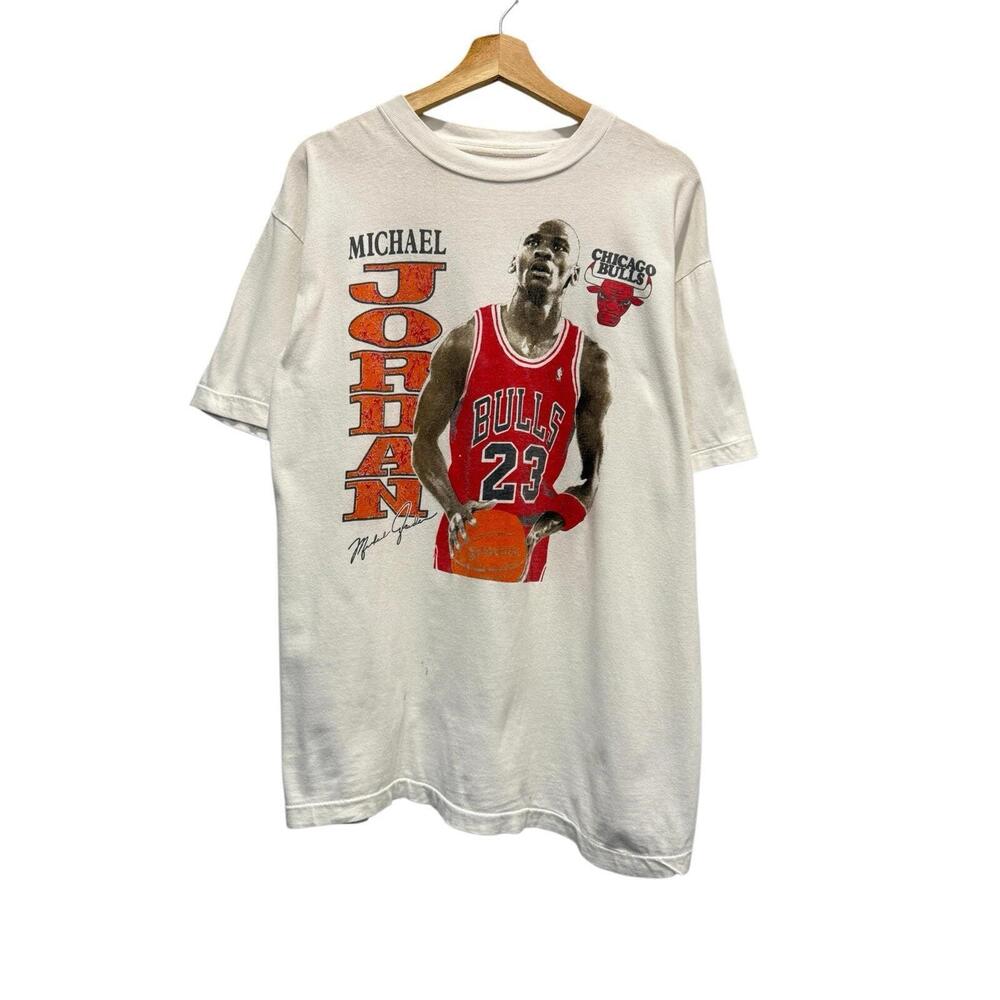 90S Michael Jordan Nba Chicago Bulls Rap T-Shirt Size Large
